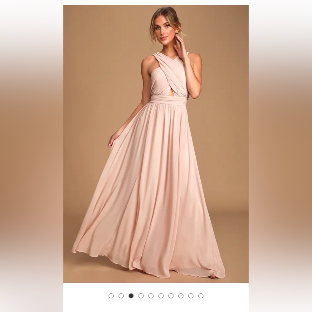 Elegant Blush Evening Gown